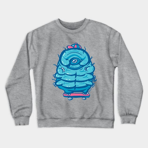 Skateboarding Water bear Crewneck Sweatshirt by nokhookdesign